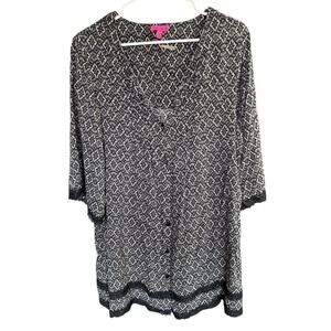 Betsy Johnson Dress Womens L Black Grey Midi Classic Floral Lace Whimsigoth